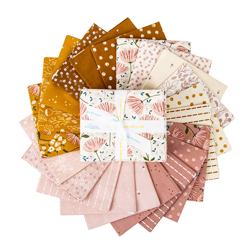Blush 'n Butterscotch Fat Quarter Bundle by Simple Simon & Co for Riley Blake Designs