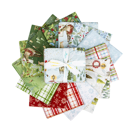 Santa's Tree Farm Fat Quarter Bundle by Lisa Audit for Riley Blake Designs