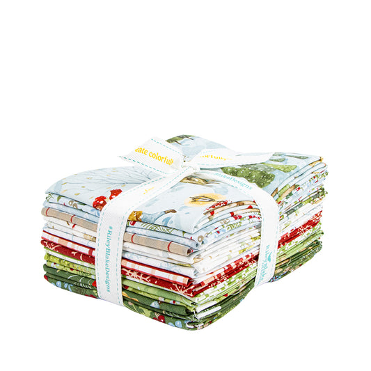 Santa's Tree Farm Fat Quarter Bundle by Lisa Audit for Riley Blake Designs