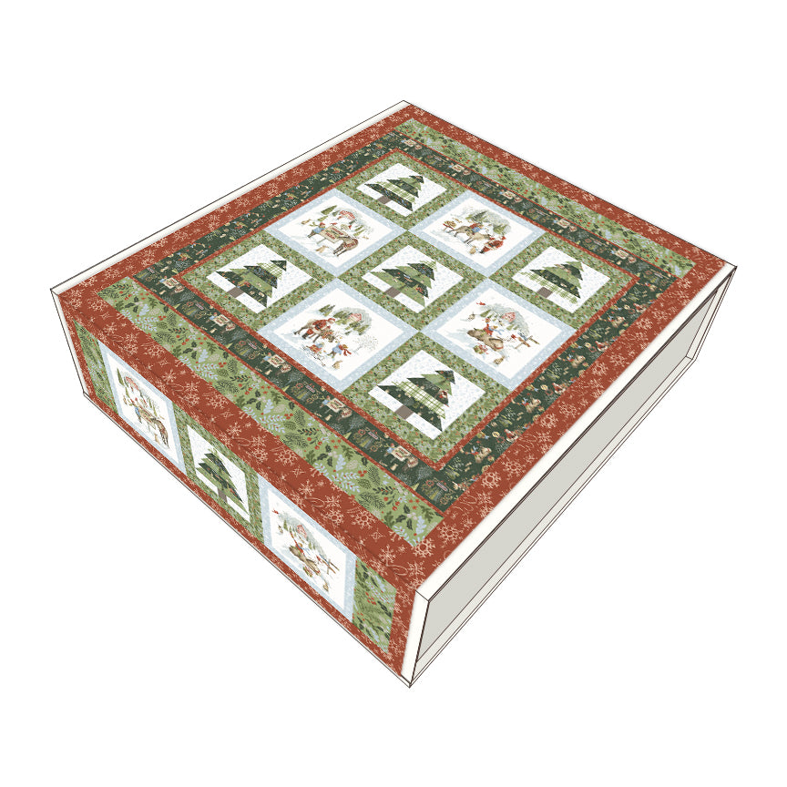 Santa's Tree Farm Quilt Panel Kit by Lisa Audit for Riley Blake Designs