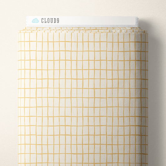 Kindred Comforts Organic Cotton Collection Zellige Print in Pale Orange by Tanya Celia for Cloud 9 Fabrics