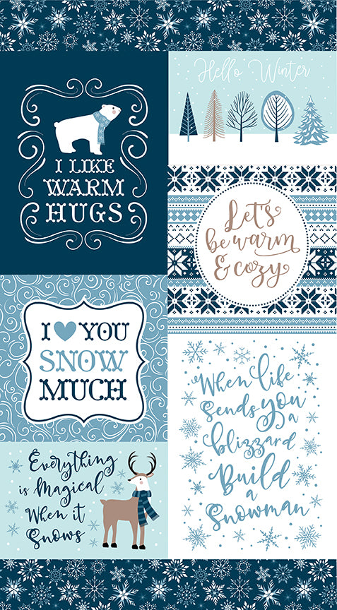 Winter Magic - Warm Hugs Panel - by Dani Mogstad for Riley Blake Designs