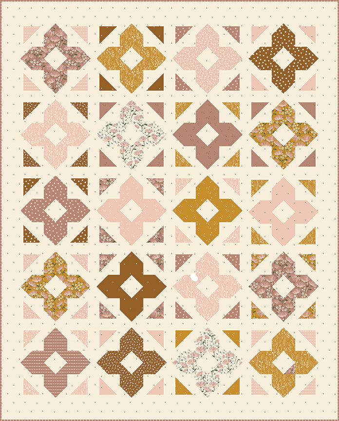 Blush 'n Butterscotch Cross Sparkles Blush by Simple Simon & Co for Riley Blake Designs
