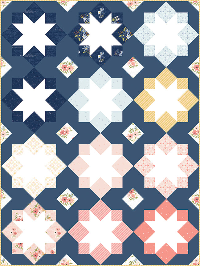 Between The Pages - Starlight Navy - by Fran Gulick of Cotton and Joy for Riley Blake Designs