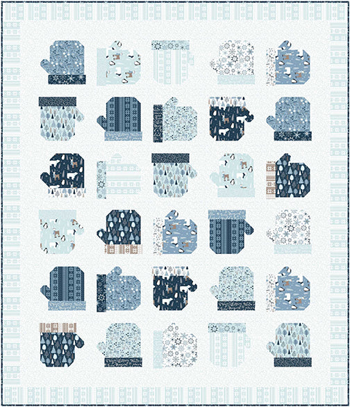 Mitten Smitten Quilt Kit featuring the Winter Magic Collection by Dani Mogstad for Riley Blake Designs