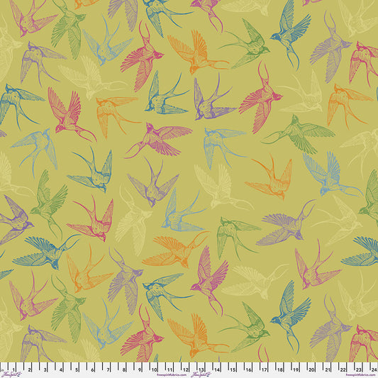 Findings Collection Swallows Print Unity Colorway by Valori Wells for FreeSpirit Fabrics