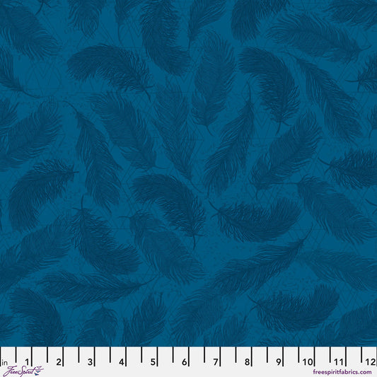 The Whispers - Indigo Print from The Wisdom Collection by Valori Wells for FreeSpirit Fabrics