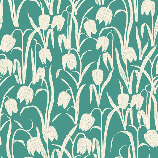 Fritillaria Print in Watercress from the Reimagined Landscapes Collection by Jen Hewett for Ruby Star Society and Moda Fabrics