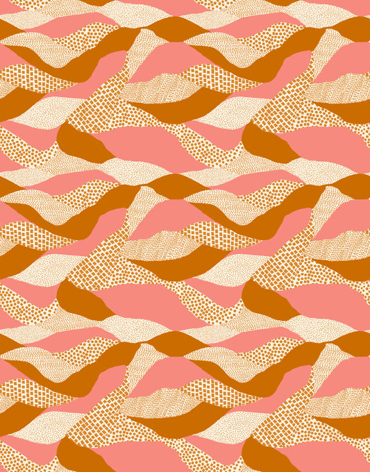 Lands End Print in Saddle from the Reimagined Landscapes Collection by Jen Hewett for Ruby Star Society and Moda Fabrics