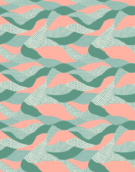 Lands End Print in Water from the Reimagined Landscapes Collection by Jen Hewett for Ruby Star Society and Moda Fabrics