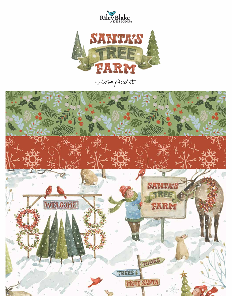 Santa's Tree Farm Runner Kit by Lisa Audit for Riley Blake Designs