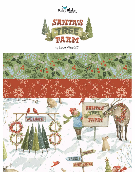 Santa's Tree Farm Quilt Panel Kit by Lisa Audit for Riley Blake Designs