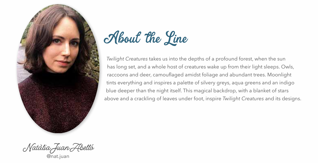 Twilight Creatures Night Owls Indigo by Natalia Juan Abello for Riley Blake Designs