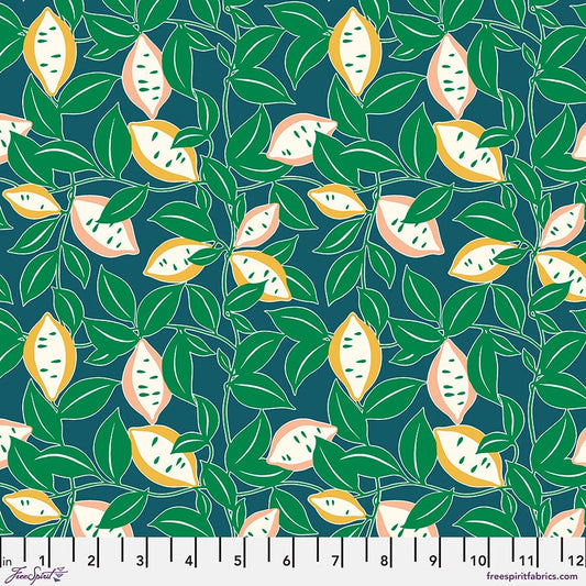 Poppy Pop St Clements Print Midnight by Scion for FreeSpirit Fabrics