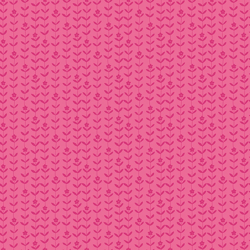 Flower Farm - Vines Pink Print - by Keera Job for Riley Blake Designs