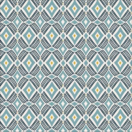 Flower Garden Organic Cotton Fabric - Blue Tarak Print - by Hang Tight Studio for Cloud 9 Fabrics