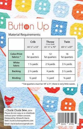 Button Up Quilt Pattern by Cluck Cluck Sew
