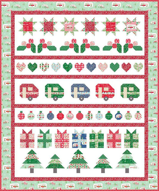 Christmas Adventure Row Quilt Pattern by Beverly McCullough of Flamingo Toes