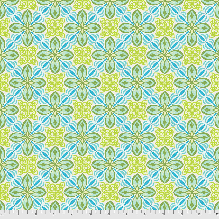 Enchanted Small Tile Avocado print by Valori Wells for FreeSpirit Fabrics