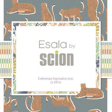 Esala Collection Lionel Print - Denim Colored Quilters Cotton by Scion for FreeSpirit Fabrics