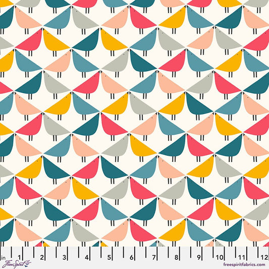 Poppy Pop Lintu Print Denim by Scion for FreeSpirit Fabrics