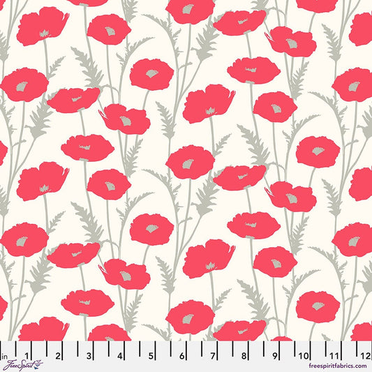 Poppy Pop Print in Poppy Red by Scion for FreeSpirit Fabrics