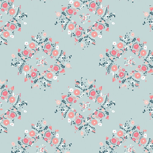 Blithe Collection - Joy Wreaths Ice Print - by Katarina Roccella for Art Gallery Fabrics