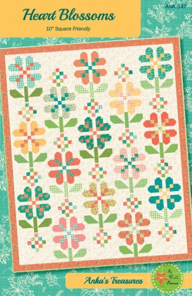 Heart Blossoms Quilt Pattern by Heather Peterson of Anka's Treasures
