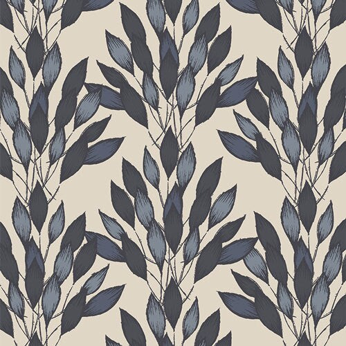 Haven Collection - Brushed Leaves Gris Print - By Amy Sinibaldi for Art Gallery Fabrics
