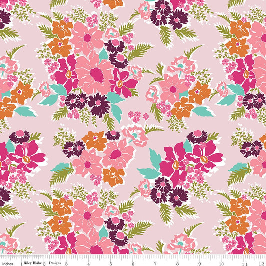 Flower Farm - Main Print Pink - by Keera Job for Riley Blake Designs