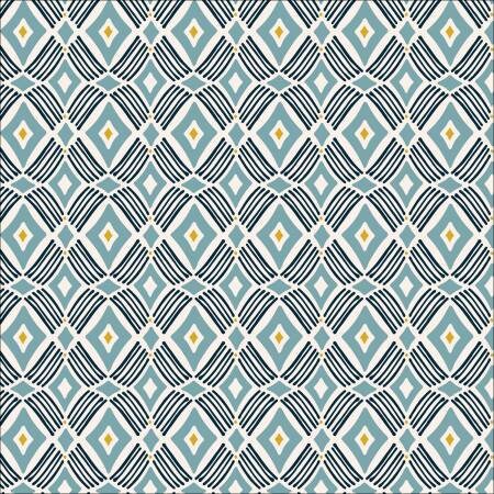 Flower Garden Organic Cotton Fabric - Blue Tarak Print - by Hang Tight Studio for Cloud 9 Fabrics