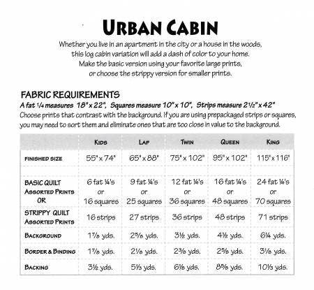 Urban Cabin Quilt Pattern by Terry Atkinson of Atkinson Designs