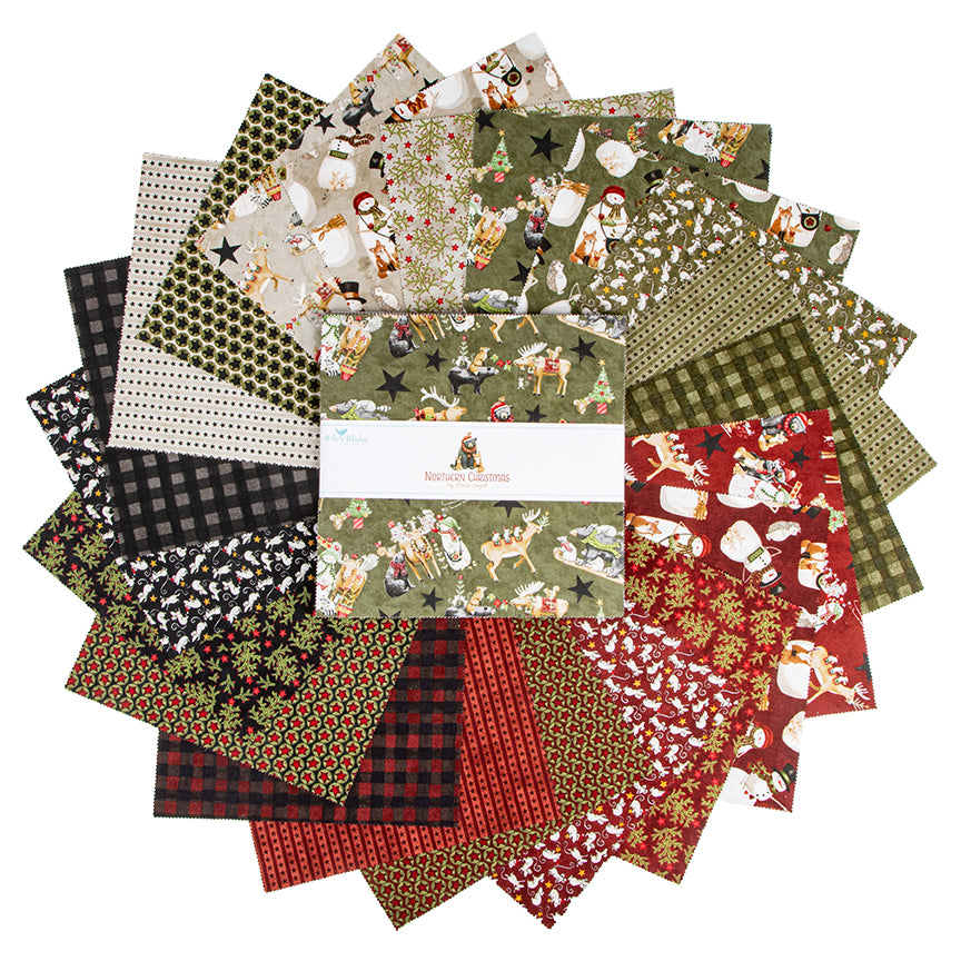 Northern Christmas Snowmen Green by Teresa Korgut for Riley Blake Designs