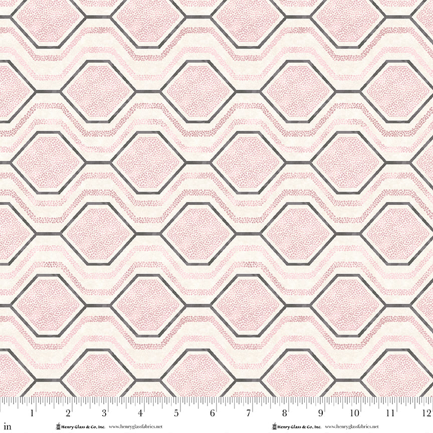 My Sunroom - Hexi Dot in Blush - by Goldi L Designs for Henry Glass Fabrics