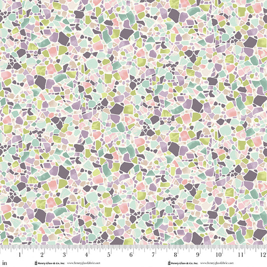 My Sunroom - Mosaic Print in Whip Cream - by Goldi L Designs for Henry Glass Fabrics