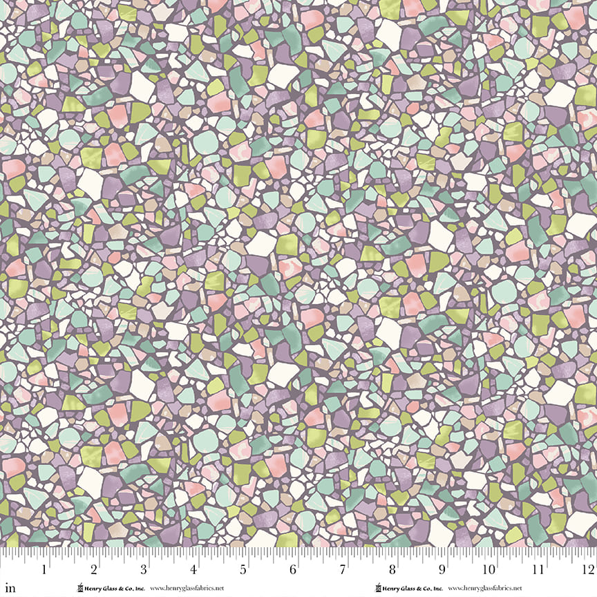 My Sunroom - Mosaic Print in Slate - by Goldi L Designs for Henry Glass Fabrics