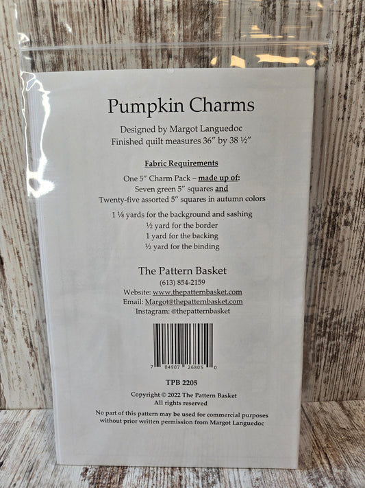 Pumpkin Charms Quilt Pattern by Margot Languedoc of The Pattern Basket