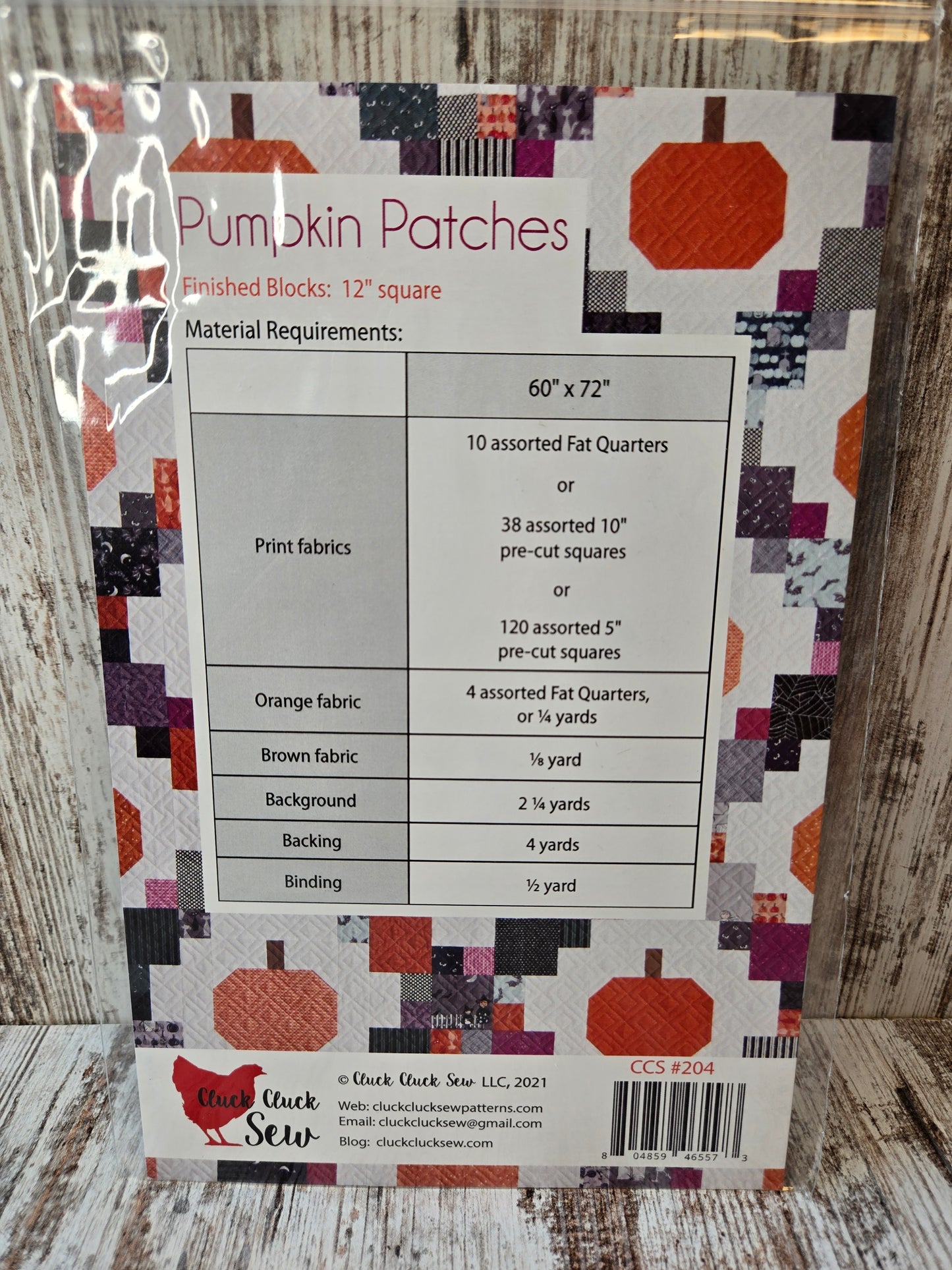 Pumpkin Patches Quilt Pattern by Cluck Cluck Sew