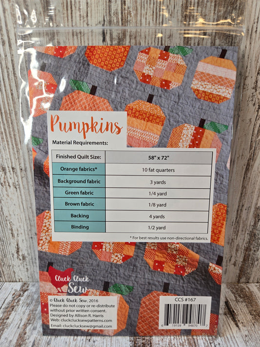 Pumpkins Quilt Pattern by Cluck Cluck Sew