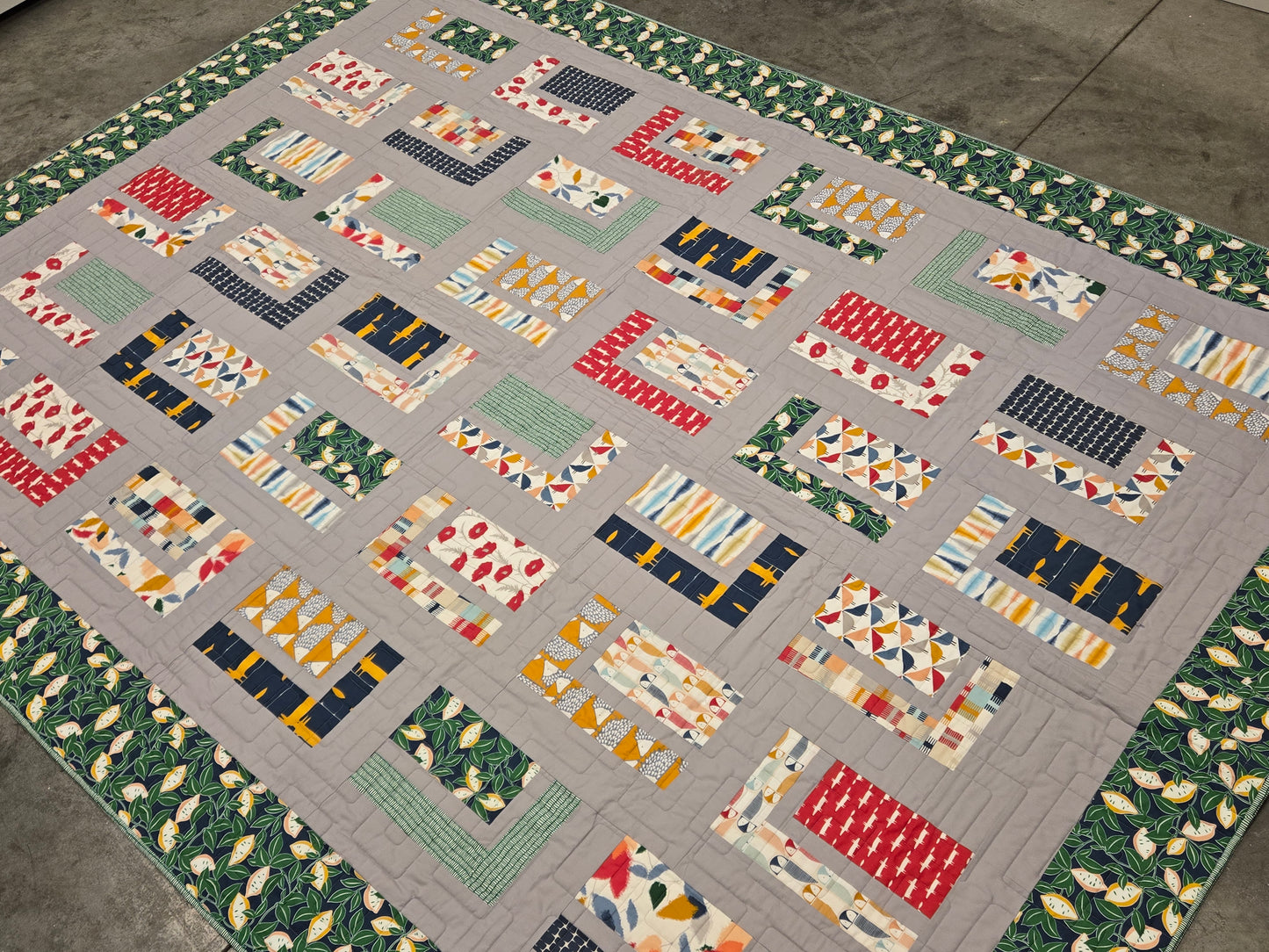 Urban Cabin Quilt Kit Featuring Poppy Pop by