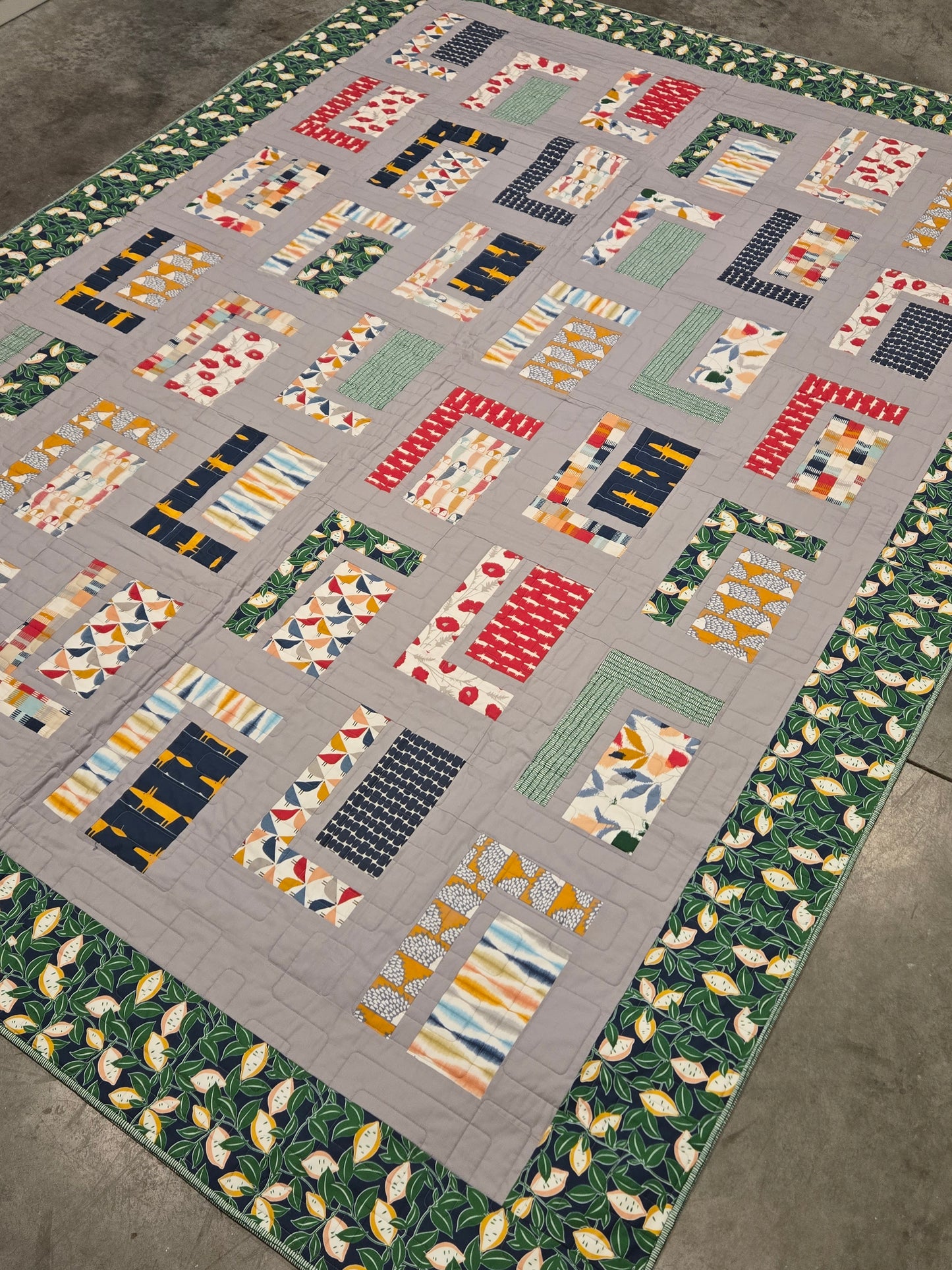 Urban Cabin Quilt Kit Featuring Poppy Pop by