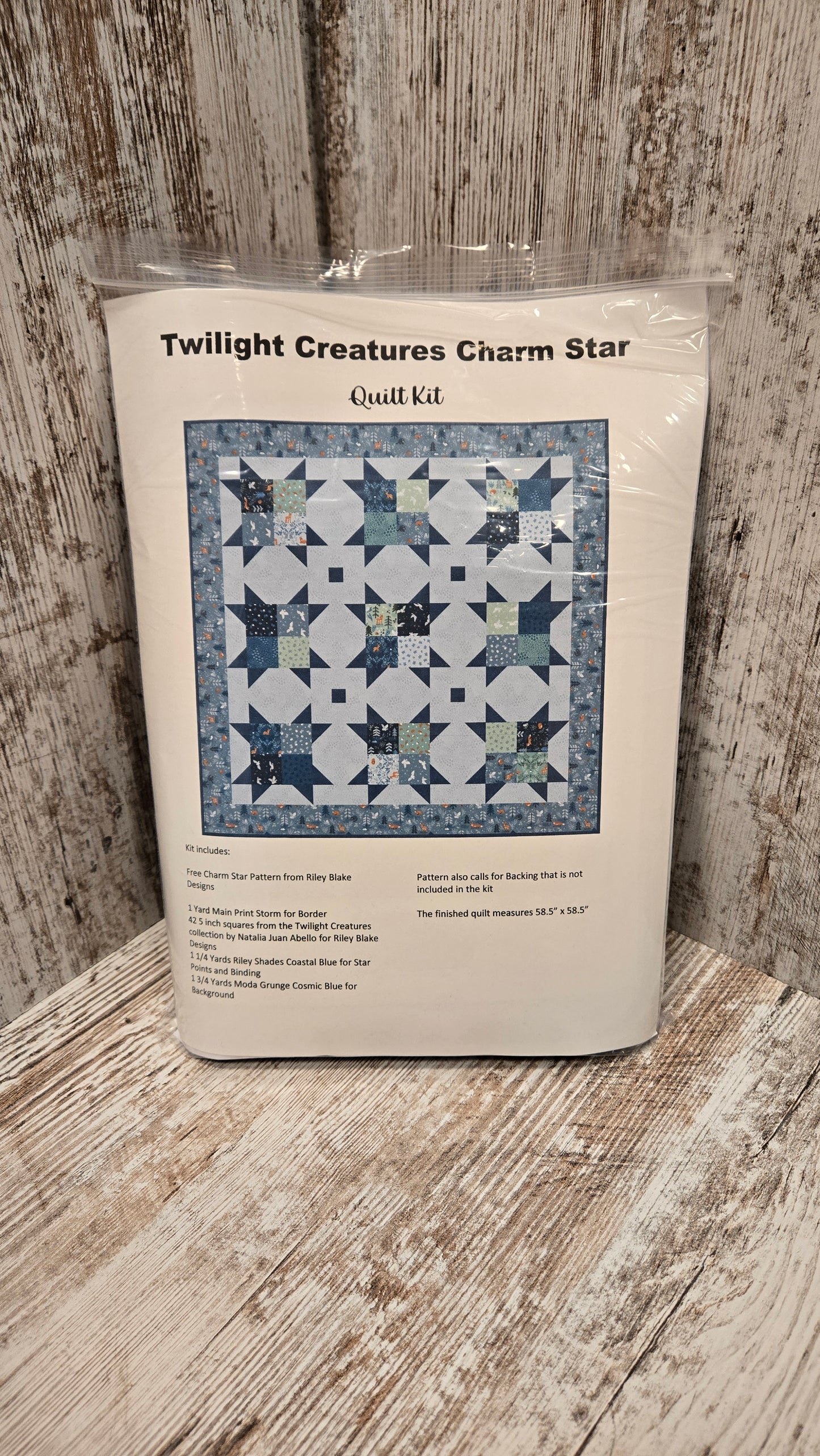 Twilight Creatures Charm Star Quilt Kit by Riley Blake Designs