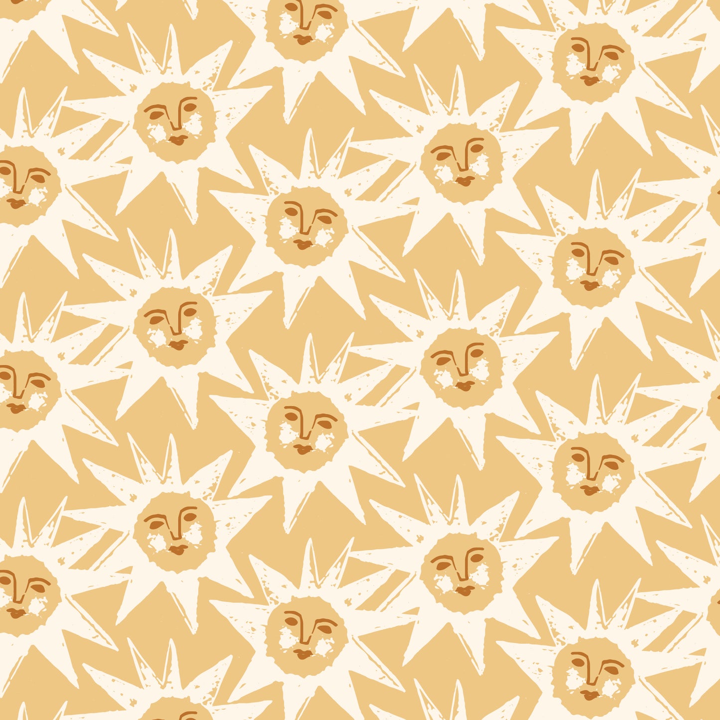 Kindred Comforts Organic Cotton Collection Shine On Print in Pale Orange by Tanya Celia for Cloud 9 Fabrics