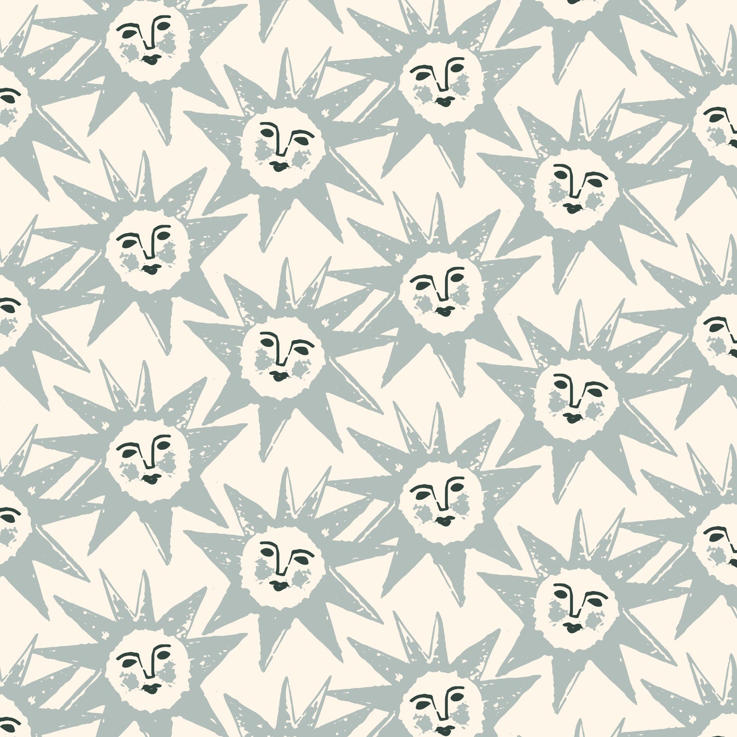 Kindred Comforts Organic Cotton Collection Shine On Print in Dusy Blue by Tanya Celia for Cloud 9 Fabrics