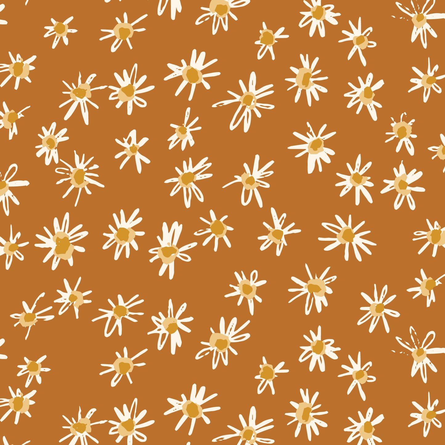 Kindred Comforts Organic Cotton Collection Shata Print in Brown by Tanya Celia for Cloud 9 Fabrics