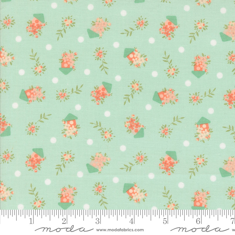 Abloom Robins Egg 29213 18 by Corey Yoder of Coriander Quilts for Moda Fabrics
