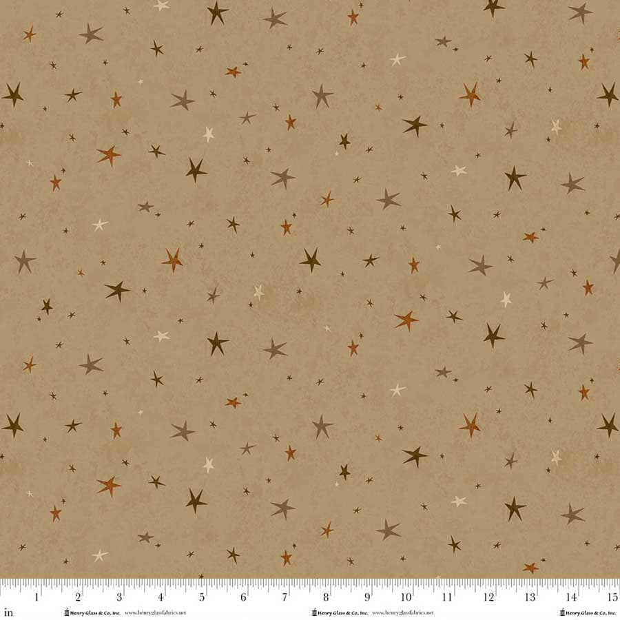 Seeing Stars Basics - Caramel - by Janet Nesbitt for Henry Glass Fabrics
