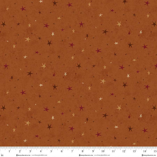 Seeing Stars Basics - Pumpkin - by Janet Nesbitt for Henry Glass Fabrics