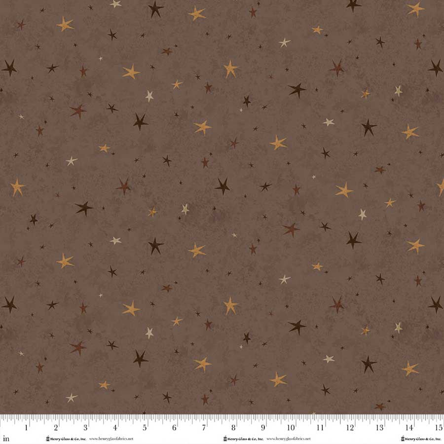 Seeing Stars Basics - Brown - by Janet Nesbitt for Henry Glass Fabrics