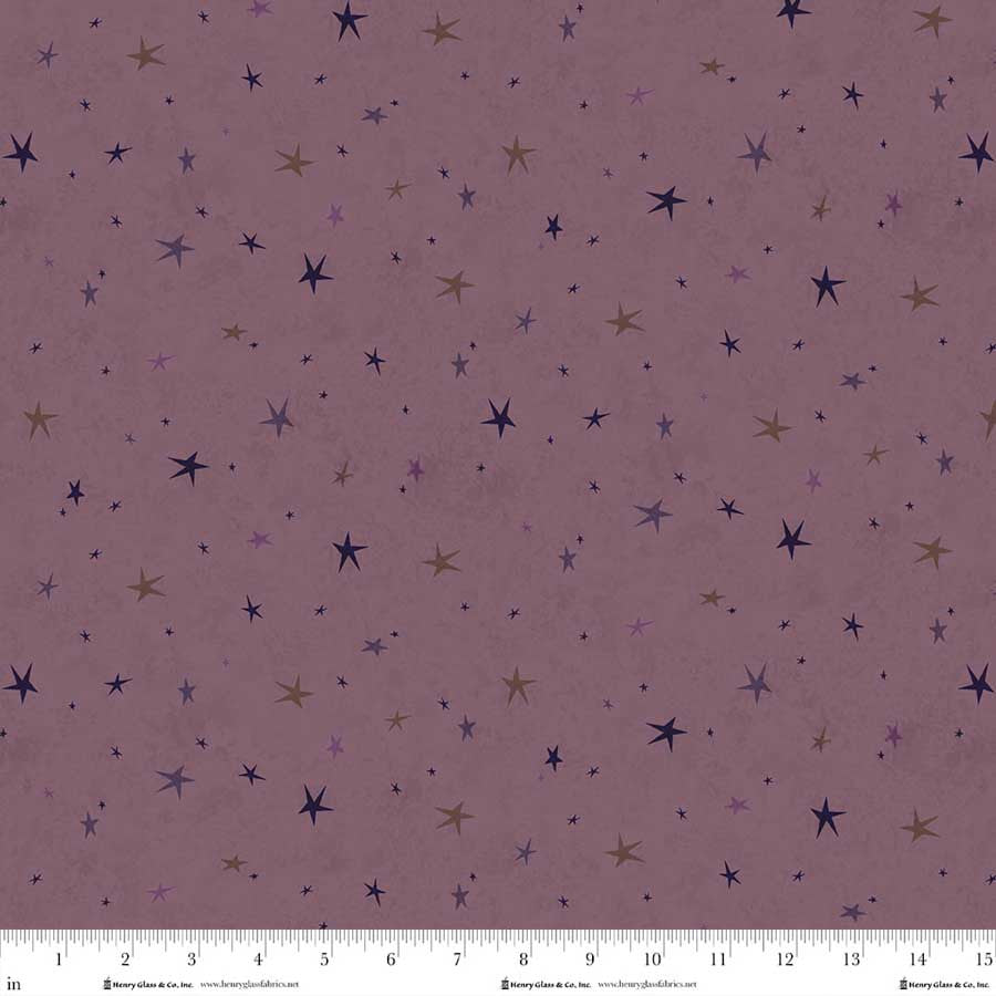 Seeing Stars Basics - Purple - by Janet Nesbitt for Henry Glass Fabrics
